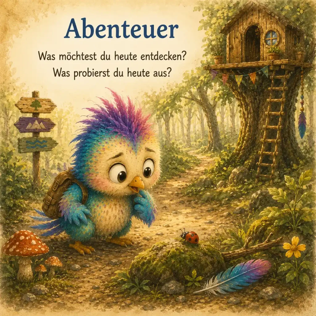 Flix macht sich neugierig auf den Weg und entdeckt seine Umgebung.