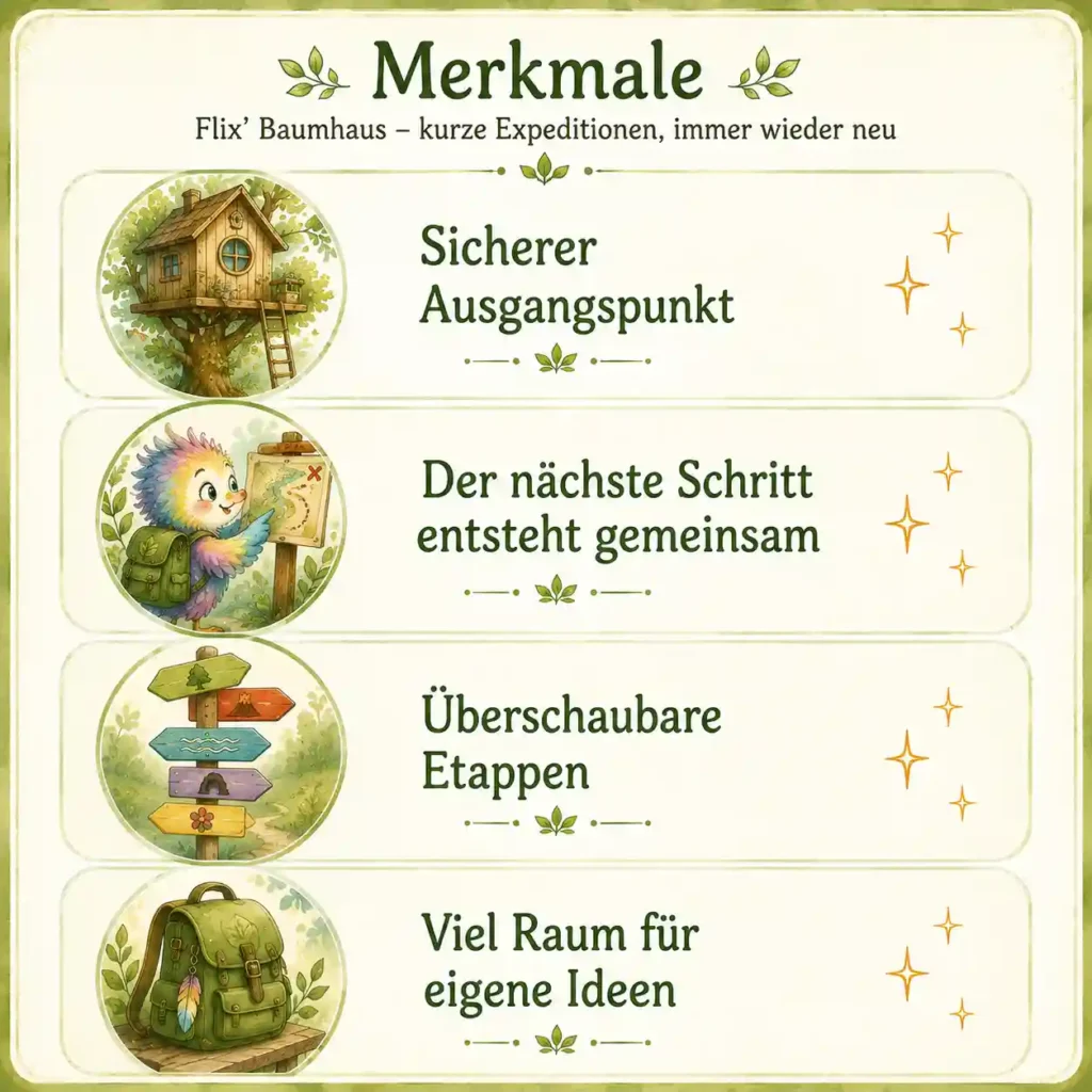 Übersicht über die Baumhaus-Merkmale