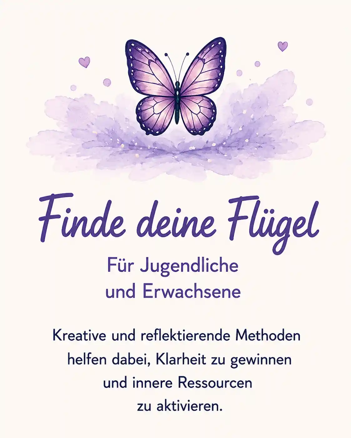 Das Angebot Finde deine Flügel unterstützt Jugendliche und Erwachsene dabei, Klarheit zu gewinnen und den eigenen Weg zu finden.